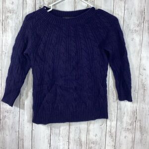 Ann Taylor Cashmere Cable Knit Sweater Size XS minimalist preppy casual
